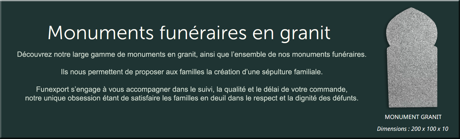 Monuments funéraires en granit